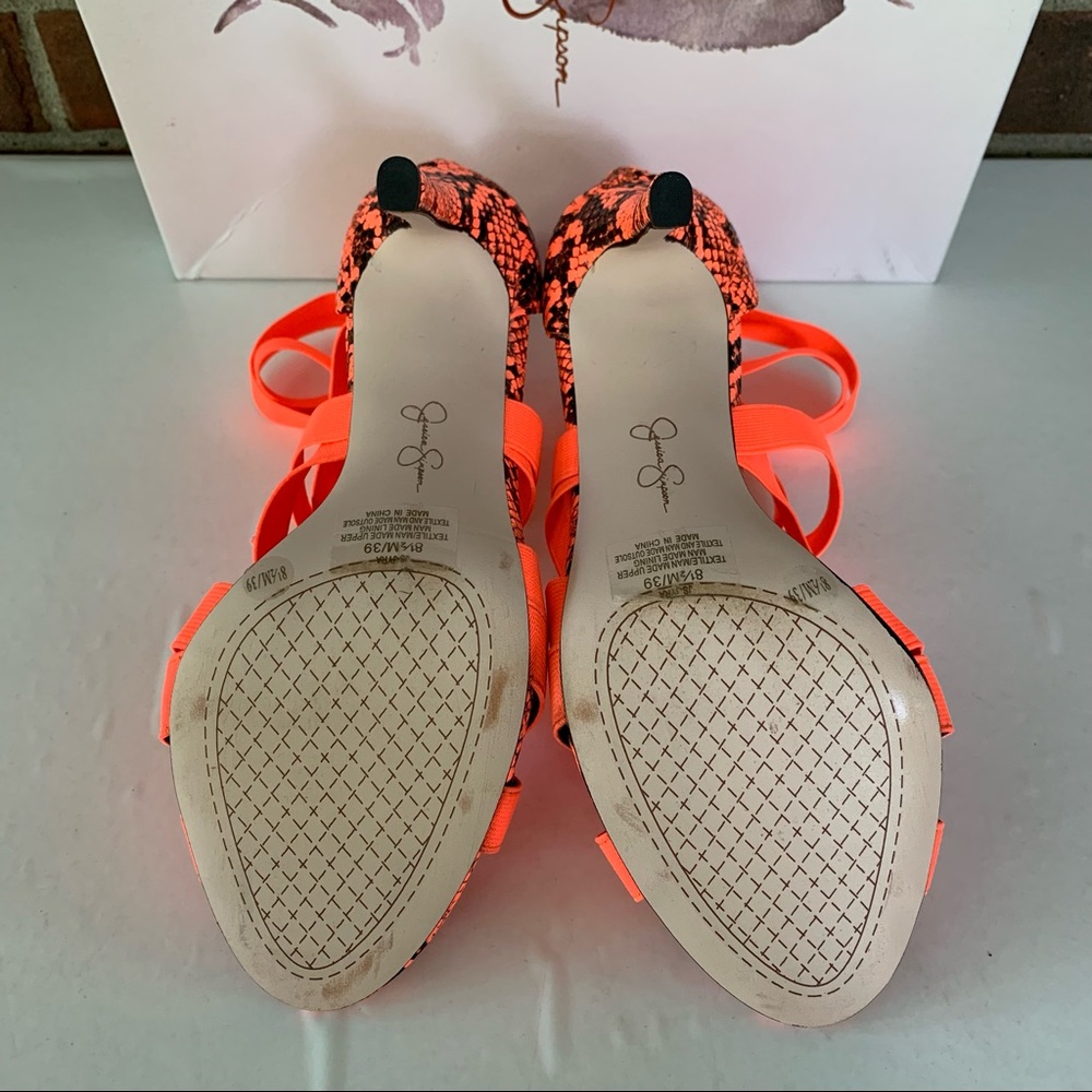 Jessica Simpson Women’s Jyra Pink High Heel Evening Cage Sandals US 8.5 M MINT - Picture 9 of 9